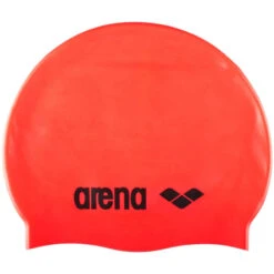 Arena - Classic Silicone Swim Cap - FluoRed-Black