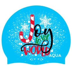Aqua Joy To The World - Christmas Swim Hat