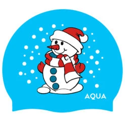 Aqua Snowman - Christmas Swim Hat