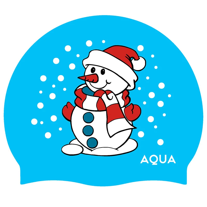 Aqua Snowman - Christmas Swim Hat