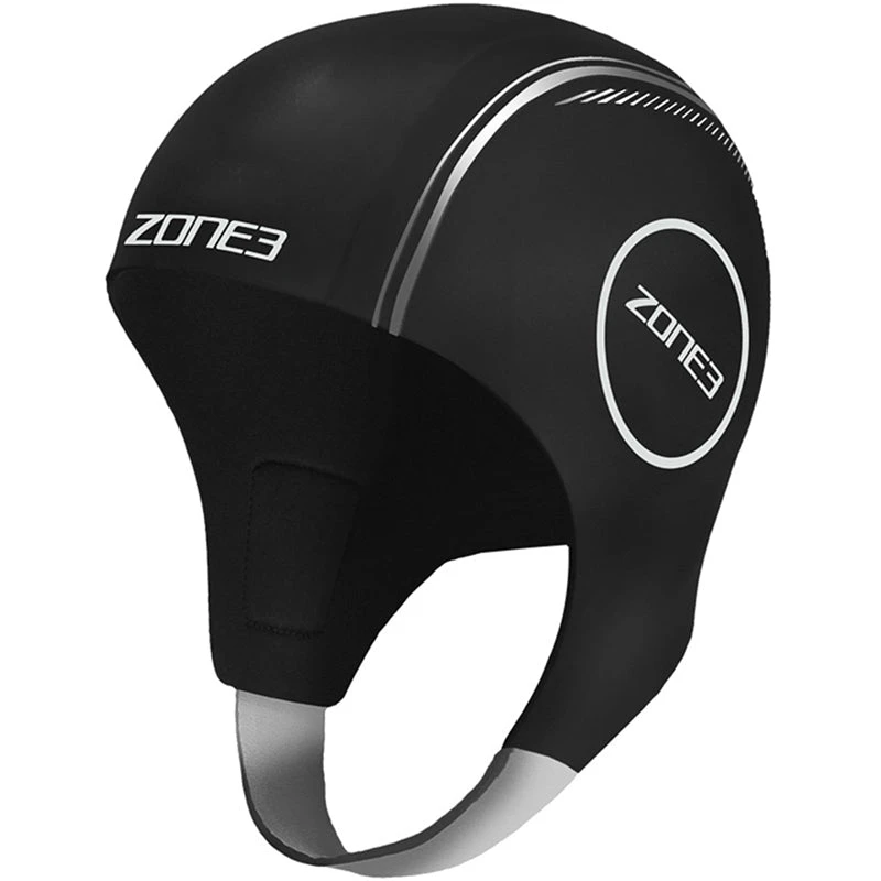 Zone3 - Neoprene Swim Cap - Black/Reflective Silver