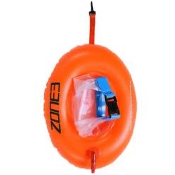 Zone3 - On The Go Swim Safety Buoy/Dry Bag Donut - HI-VIS Orange