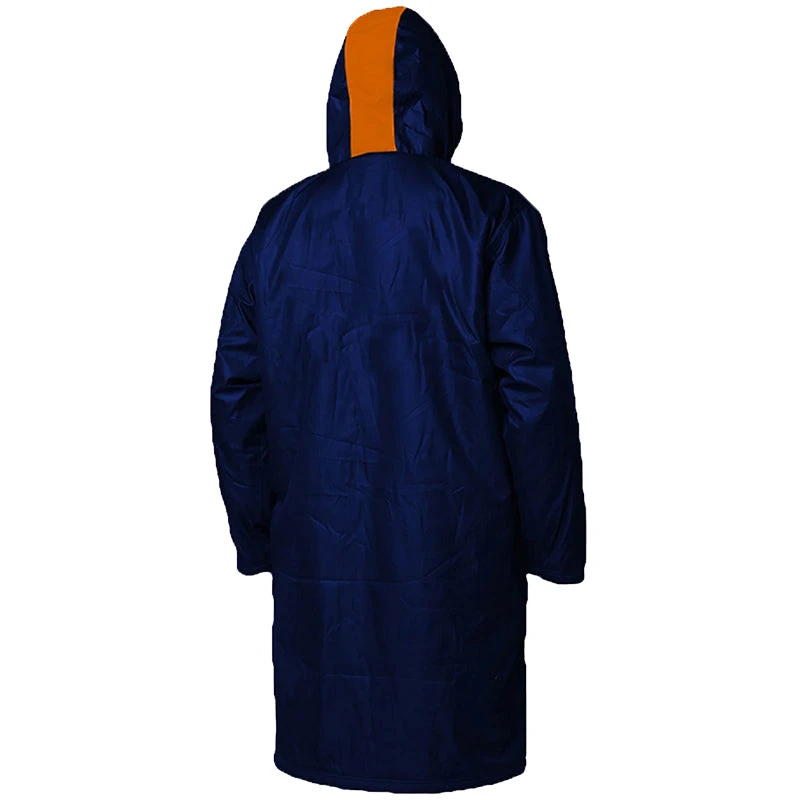 Zone3 - Polar Fleece Parka Robe Jacket - Navy/Grey/Orange - Image 2