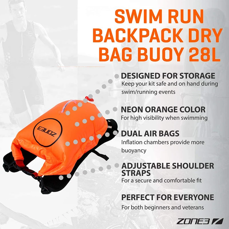 Zone3 - Swim Run Backpack Dry Bag Buoy 28L - Image 7