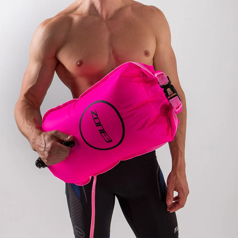 Zone3 - Swim Safety Buoy/Dry Bag 28L - HI-VIS Pink - Image 3