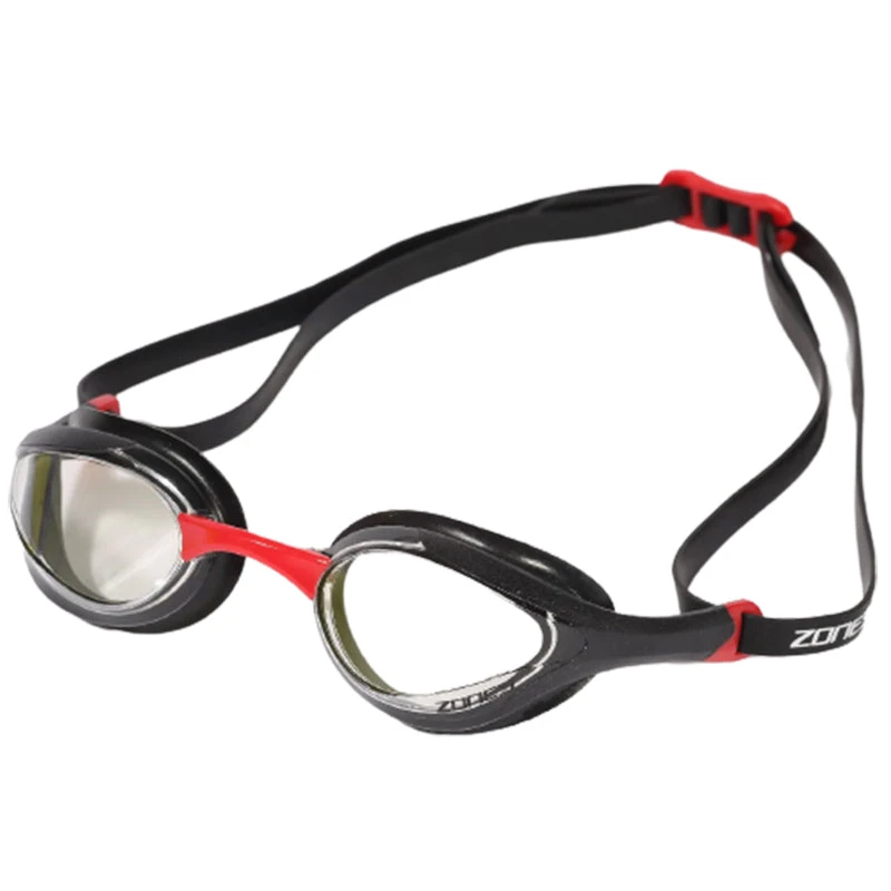 Zone3 - Volare Streamline Racing Swim Goggles - Black/Red (Clear Lens)